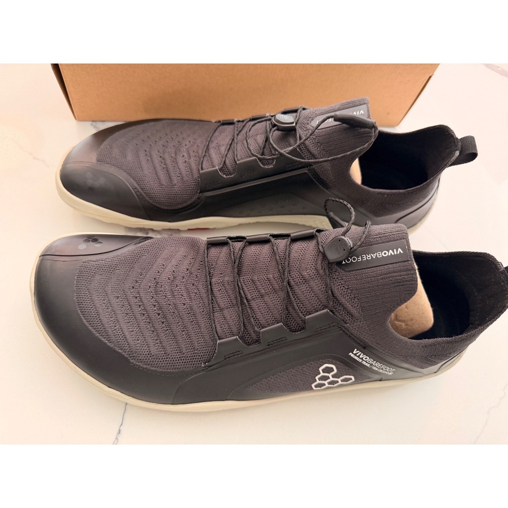 Vivobarefoot Primus Trail Knit FG Mens 13 Obsidian Pelican NIB